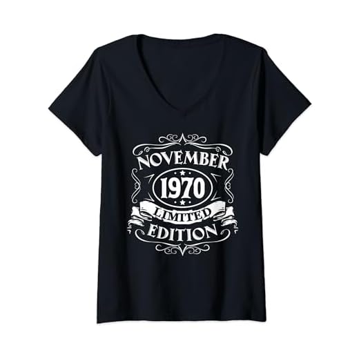 Noviembre 1970 Edición Limitada Regalo Nacido En Noviembre 1970 Camiseta Cuello V