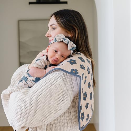 Image of Copper Pearl Premium Baby Burp Cloths - 3-Pack Large Cotton Burp Cloths, Extra Soft Spit Up Rags with 3 Absorbent Layers, Perfect for Baby Boy and Baby Girl Gifts
