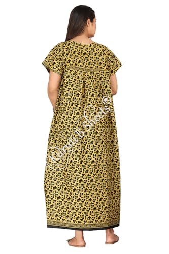 Image of Kuruti B Sheets Nighty for Women Cotton Combo (Pack of 2 Pcs) Nighty Gown Round Neck Short Sleeves Free Size