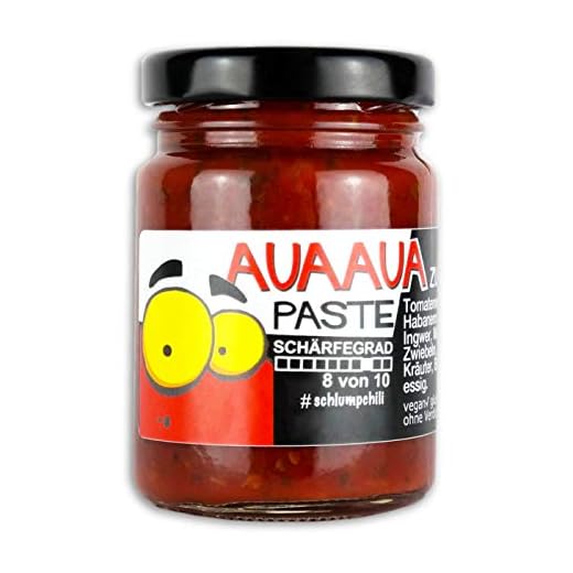 Schlump-Chili⎥AUA AUA® XL Paste⎥sehr scharfe Habanero-Chili Paste mit Ingwer (1 x 90g)