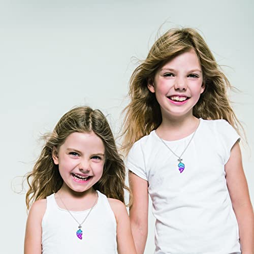 Best Friends Half Heart Pendant Necklace for Children, Kid's Best Friend Jewelry,Friendship Gift Girls BFF Necklaces-Love4