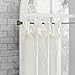 Archaeo Washed Cotton Small Window Twist Tab Cafe Curtains, 52" x 36", Ivory