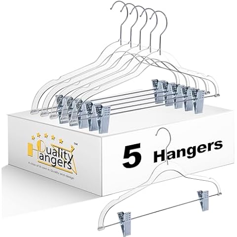 Quality Hangers Clear Plastic Pants Hangers Cover