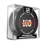 Chicago Blackhawks 100th Anniversary 2025-26 Inglasco Official NHL Hockey Game Puck in Cube