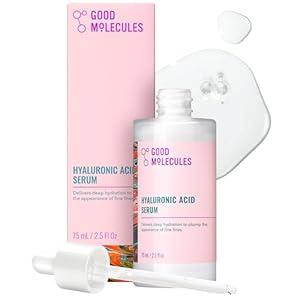 Good Molecules Hyaluronic Acid Serum – 1% Hyaluronic Acid Non-Greasy Ultra hydrating Serum Facial Moisturizer for Plumper Skin, Skin Care for Face