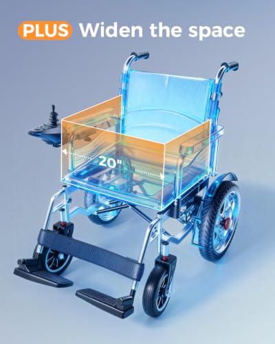 Image of Electric Wheelchairs for Adults, 25+ Miles Long Travel Range, Foldable Motorized Wheelchair, Portable All-TerrainMotorized Wheelchair for The Elderly