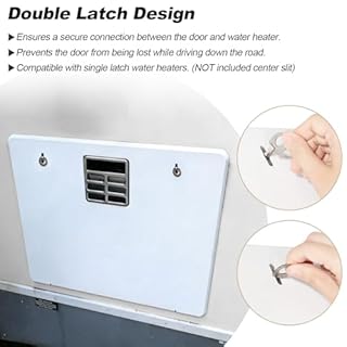 94946 RV Water Heater Access Door Conversion Kit Replacement fit for Atwood 6 Gallon Heaters for Dometic WH-6GEA, WH-6GA, WH-9GEA, with 12.5" x 16.5" Cutout - White