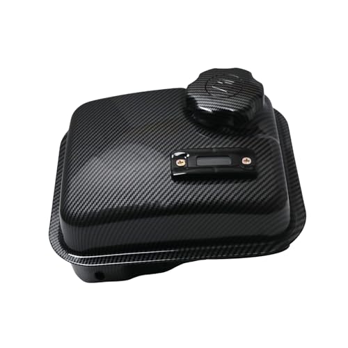 Image of Mini Bike Gas Fuel Tank W / Fuel Gauge For Predator 212 Hemi Engine Coleman CT200u BT200x 196cc Mini Bike Baja Massimo Warrior MB200 GX160 GX200 Go Kart Parts 212cc Engine Parts(Carbon Fibre Pattern)