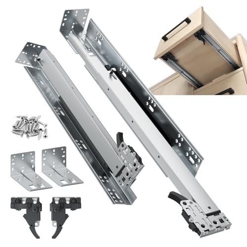 ToBeGreat Push to Open Soft Close Undermount Slides, 15 Inch