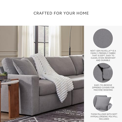 Image of Signature Design by Ashley 6-Piece Modular Sectional Sofa, Gray