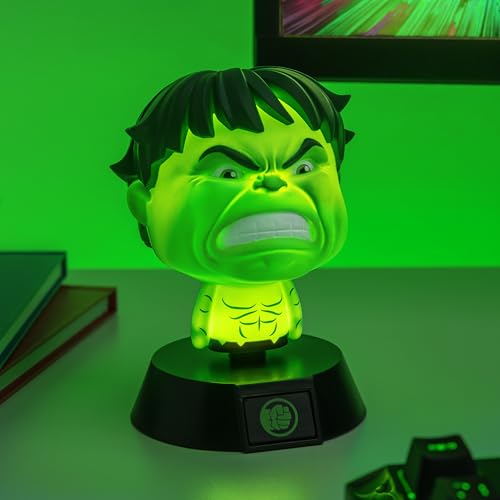 Lámpara de mesa Marvel Hulk Icon Light 11cm batería AAA miniatura 3