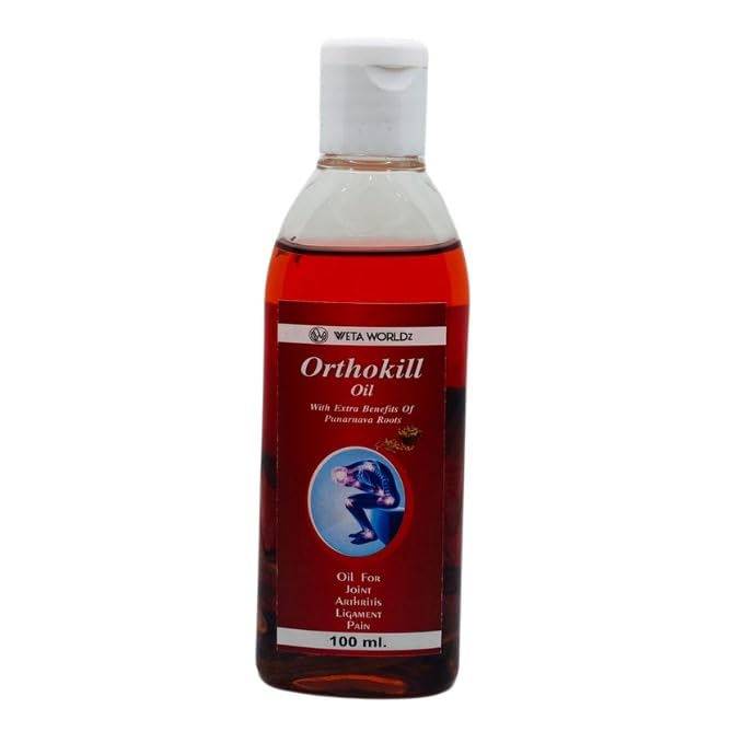 Weta Worldz OrthoKill Oil 100ml for Joints, Knee, Neck, Back, Shoulder Pain, Arthritis Ligament With Extra Benefits Punarnava Root