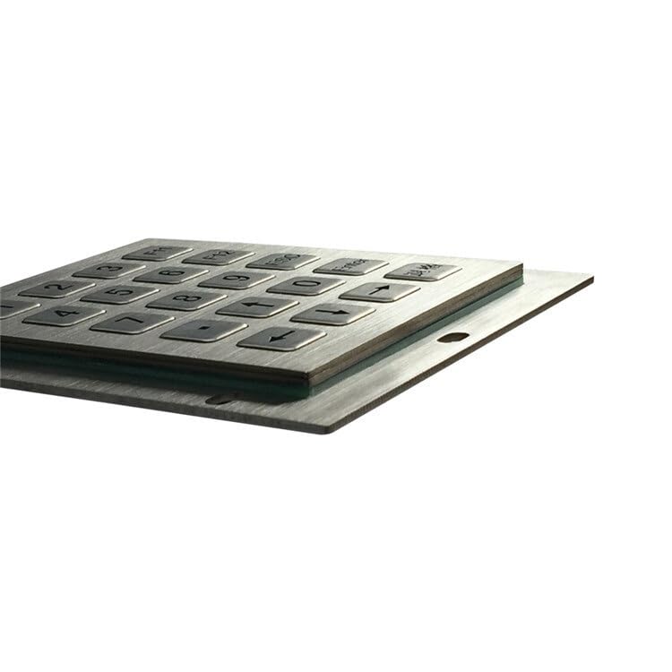 Genérico Teclado numérico metálico, Teclado de Entrada de Pin de 20 Teclas diseñado for máquinas automatizadas de autoservicio(USB)