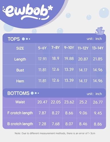 Image of Girls 2 Pieces Rash Guard Swimsuit Long Sleeve UPF 50+ Swimwear 5-14Y