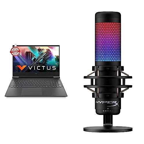 Image of HP Victus Gaming AMD Ryzen 7-5800H 16.1 inch(40.9 cm) FHD Gaming Laptop & HyperX Quadcast S