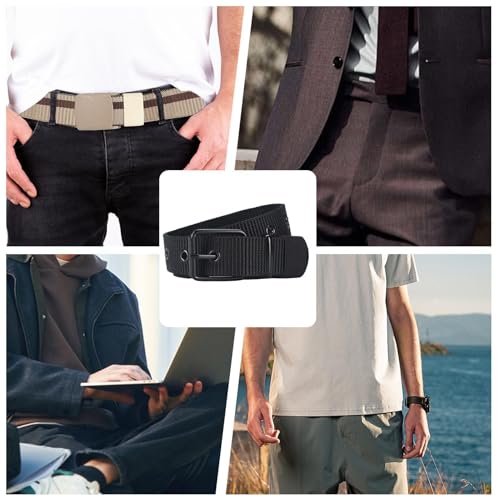 Outdoor Nylon Belt, Versatile Webbing Waist Strap, Multi-Hole Adjustable Belt, Pin Buckle Hiking Belt, Mountaineering Belt,4