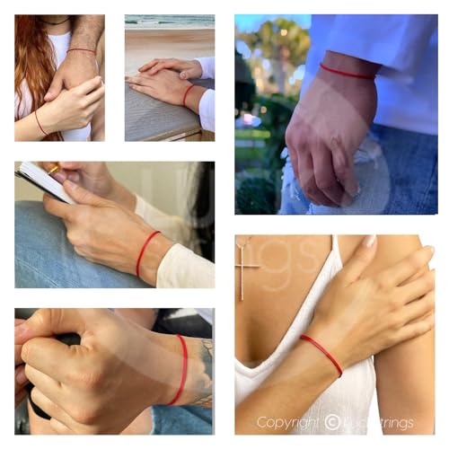 2-Pack Red String Bracelets for Protection and Good Luck - Kabbalah Red Knot Amulet, Adjustable Nylon Cord Bracelet for Women, Men, and Friendship Gifts3