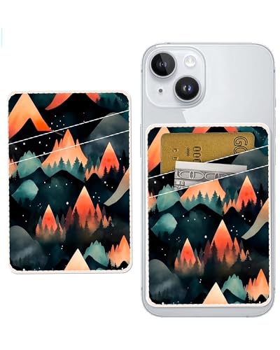 Porte-cartes pour téléphone adhésif en cuir double poche contre la perte de vos cartes