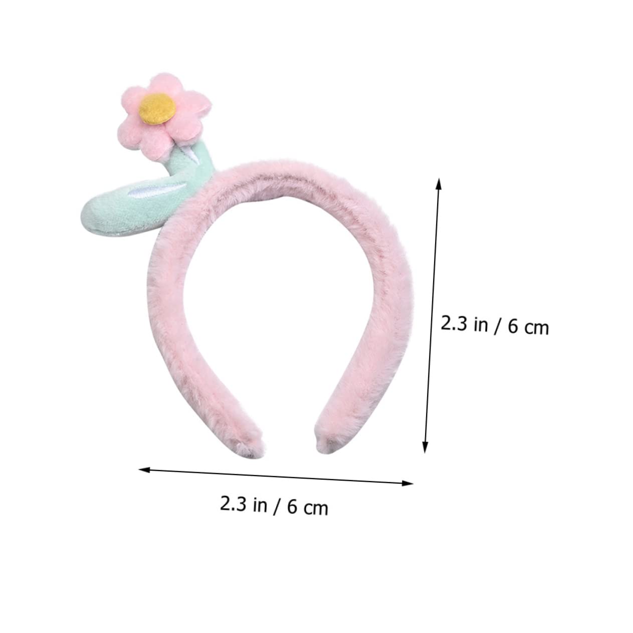 Didiseaon 10 Pezzi fascia di fiori freschi cerchio per con fiori Elastici per per Fascia peluche elastici per le donne fasce imbottite fascia gonfia tessuto rosa