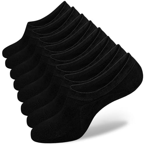 Image of SIXDAYSOX Womens No Show Socks - 4-8 Pairs, Low Cut, Non-Slip, Invisible Cotton Liner