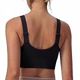 Leversic Brassiere Sport Femme Soutien Gorge de Sport à Bretelles Larges et Réglables Maintien Moyen à Élevé Forte Stabilité pour Fitness Running Yoga Noir XL