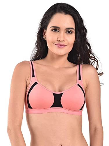 Image of INNER TOUCH Women's Poly Lycra Non-Padded Full Coverage Sports Bra (Pack of 3)