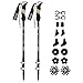 TAOCOCO 2PCS Telescópico Senderismo Stick-7075 Aleación de Aluminio Palo de Trekking Ultra Ligero Trail Running/Montañismo/Senderismo/Montañismo/Esquí