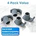 4 Pack Walker Skis Glides – Universal Sliders for Folding Walkers, Ideal Mobility Walker Accessories for Seniors