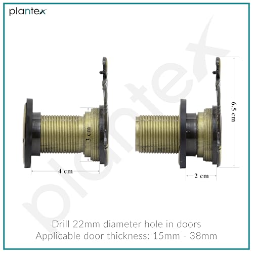 Image of Plantex Solid Brass Door Eye /Door Lens /Door Eye Viewer /Eye Hole for Main Door /180 Degree Ultra Clear Door Viewer for Safe and Secure Home /Office /Hotel - Pack of 1 (Brass Antique)