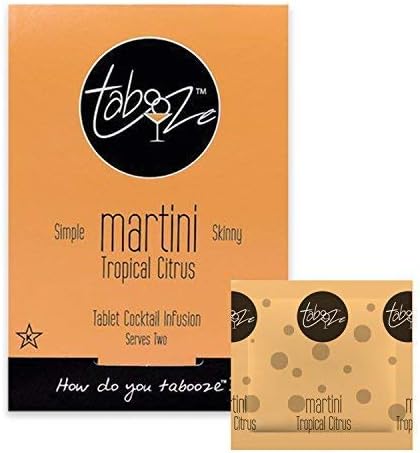 Tabooze Sugar Free Cocktail & Drink Mixer Tablets (Tropical Citrus Martini, 8 Tablets)