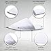 Modlux Spa Slippers, 12 Pairs Cotton Velvet Closed Toe Disposable Slippers for Guests, Bathroom, Bedroom, Hotel, House, Bride, Travel and Shoeless Home (6 Large 6 Medium) White