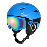 Odoland Snow Ski Helmet and Goggles Set, Sports Helmet and Protective Glasses - Shockproof/Windproof...