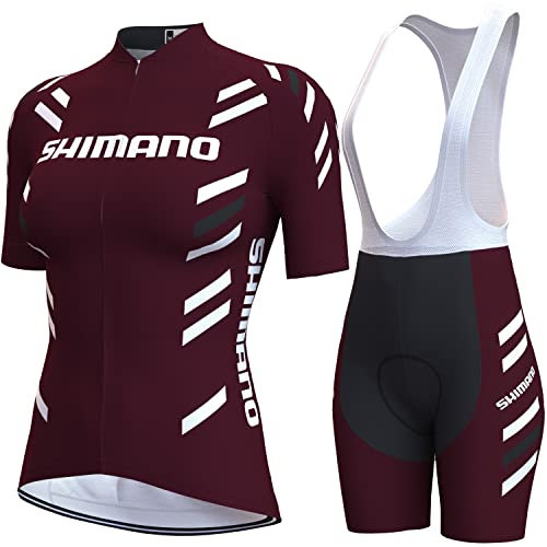 LOGASMART Maillot Cyclisme Femmes, Respirant Femmes Velo Route Homme avec 3D Gel VTT Maillot de Cyclisme SéChage 3 oches Rapid Shirt Cuissarde Cycliste Cover