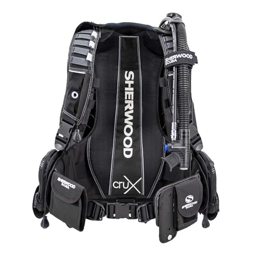 SHERWOOD SCUBA Crux Modular Scuba Diving BCD with 40 lbs of Lift - Blue - XLarge