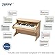 ZIPPY MAT Kinder Klavier Tastatur, 25 Tasten Digitalpiano für Kinder, Mini Musik Lerninstrument Spielzeug, Holz Klavier für Kleinkinder Mädchen Jungen (Oak)