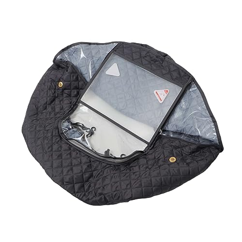 Abaodam Portable Baby Stroller Cover Rainproof and Windproof Universal Fit Simple Design Grey