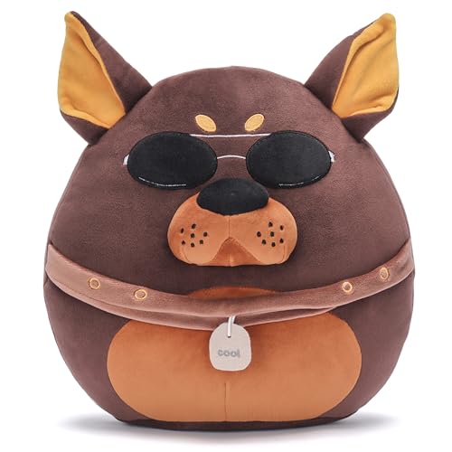 Original 13-Inch Large Doberman Dog Pillow Stuffed Animal Plush Toys