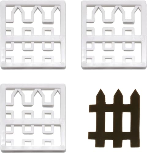 4 moldes de plástico blanco para fondant, moldes para cortar galletas, fondant, para hornear, cafetería, galletas, borde de pasteles, herramientas y accesorios, utensilios para hornear, cocina y