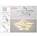 Garwarm Modern Ceiling Light,23.6” Dimmable LED Chandelier Flush Mount Ceiling Lights,Remote Control Acrylic Leaf White Lamp Fixture for Living Room Dining Room Bedroom 60W