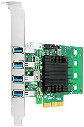 4 Port USB 3.0 Type-A PCI Express Expansion Card PCIe to USB 3.0 Host Controller Card Super-Speed 5Gbps with 15 Pin Power Connector