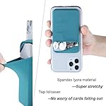 3-Pack-Phone-Card-Holder-Stretchy-Lycra-Stick-on-Wallet-Pocket-Credit-Card-ID-Case-Pouch-Sleeve-3M-Adhesive-Sticker-for-Back-of-iPhone-Samsung-Galaxy-Android-Smartphones-Dark-GreenBlue-GrayBlack
