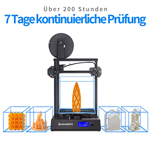 MakerPi 3D Drucker DIY FDM Open Source 99% Vormontiert,Meanwell Netzteil,Düsentemperatur 260℃ Unterstützt PLA/ABS/PETG/Hips/PC,Biegbares Bett 110℃,Bauraum 260 * 260 * 260mm - Image 5