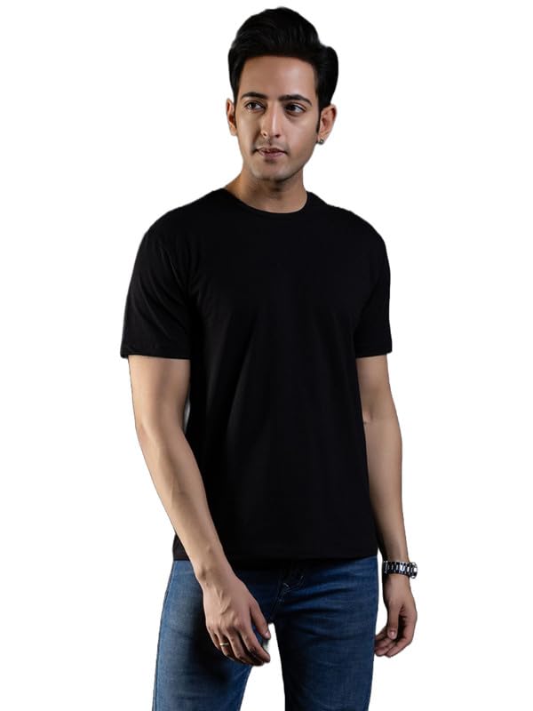 Image of Ghumakkad Cotton Blend Half Sleeve Round Neck Sports T Shirt for Men