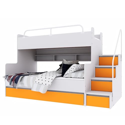 Marlux-Meble Hochbett Kinderbett JSM-3 mit Treppe 80x190 + 120x190 Matt Kinderbetten Funktionsbett Etagenbett Stockbett Kinderhochbett Jugendhochbett (Orange Matt) Marlux-Meble Hochbett Kinderbett JSM-3 mit Treppe 80x190 + 120x190 Matt Kinderbetten Funktionsbett Etagenbett Stockbett Kinderhochbett Jugendhochbett (Orange Matt)
