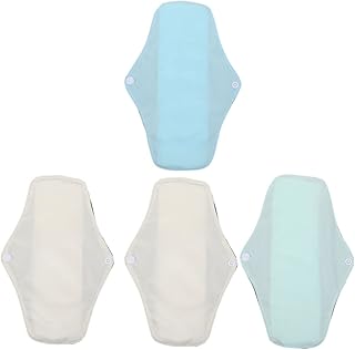 4piezas Compresas Sanitarias Reutilizables y Lavables Almohadillas Menstruales Portátiles Para Mujeres Colores Aleatorios