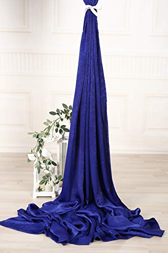 Sherway 2 Panels 4.8 Feet X 10 Feet Royal Blue Thick Satin Wedding Backdrop Drapes, Non-Transparent Window Curtains For Party Ceremony Stage Décor #TOP6