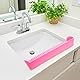 LAHAQIQI Silikon-Spüle Spritzschutz für Waschbecken & Badewanne mit 4 Saugnäpfen für Küche und Bad, Spielzeug Aufbewahrung für Kinder(Rosa, 1 Stück)