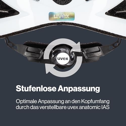 uvex air Wing - Leichter Fahrradhelm für Damen und Herren - individuelle Größenanpassung - pink-White - 52-57 cm – Ansicht 5