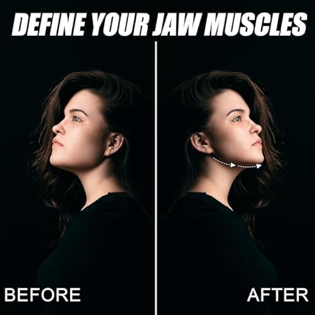 6pcs Jaw Exerciser, Silicone Jaw Muscle Strengthener with 3 Resistance Levels Jaw Trainer Tablets for Double Chin Removal Jaw Toner Chin Trainer Shaper Face Sculptor for Women Men