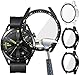 Acadeny Hülle [3 Stücke]Mit Gehärtetes Glas Displayschutz Kompatibles für Huawei Watch GT3 46mm,9H Härte 360° Rundum Schutzhülle Ultradünne Schutz PC Case,2Schwarz+Transparent